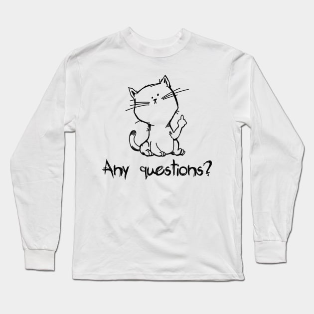 Cat t shirt flipping off clearance